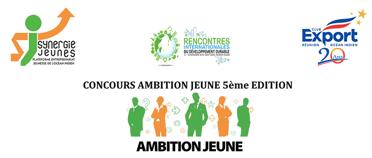 Logos et texte du Concours Ambition Jeune 5ème édition.