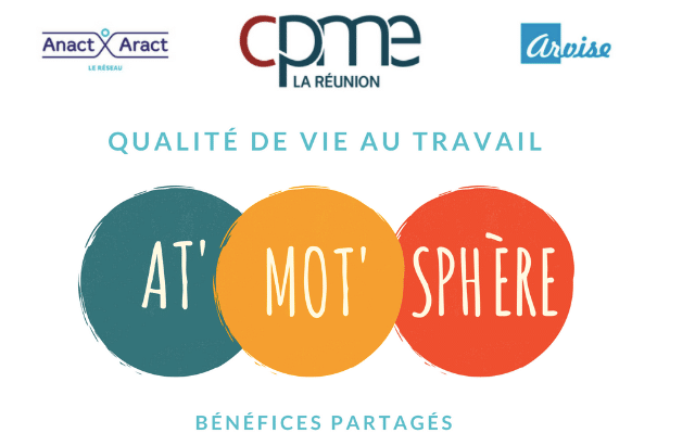 Logos Anact-Aract, CPME, et Arvise avec texte "Qualité de vie au travail".