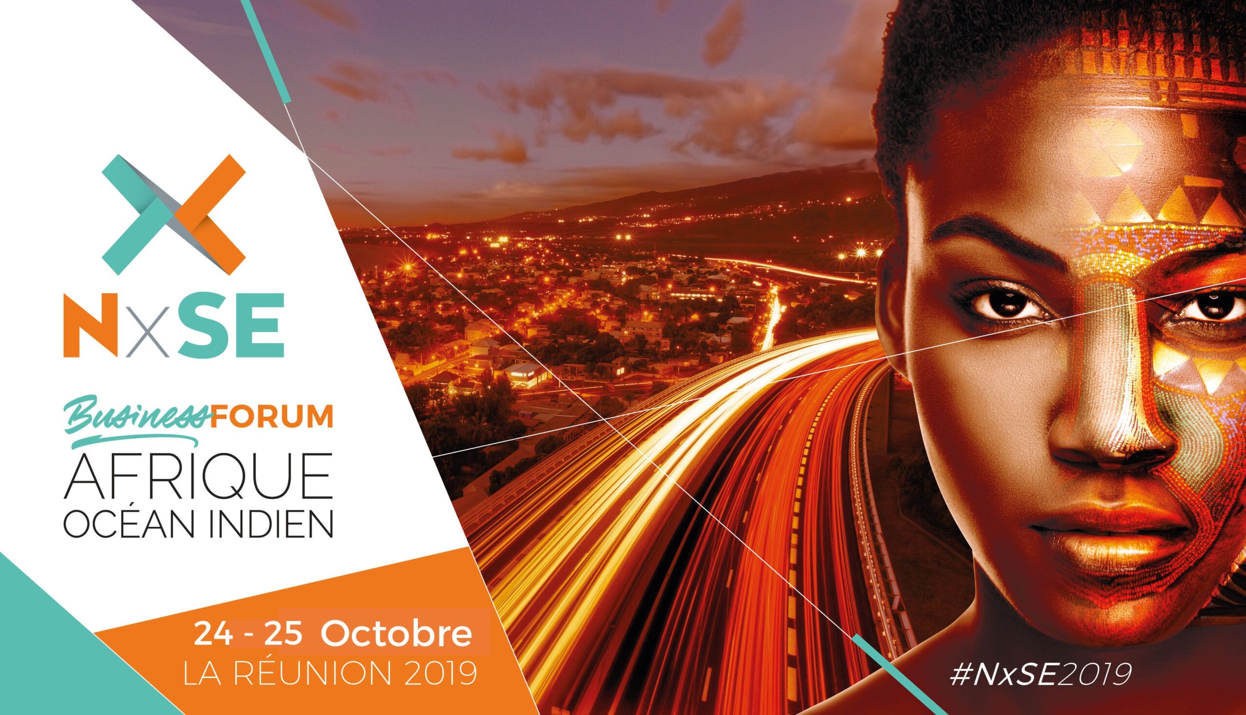 Affiche du forum NxSE 2019 à La Réunion, Afrique Océan Indien.
