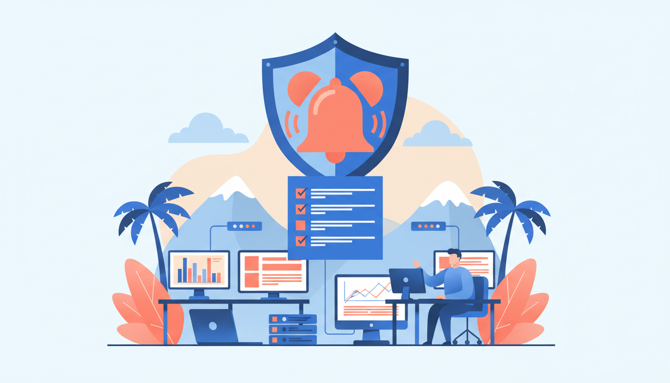 Illustration d'une équipe de PME réunionnaise réagissant à une alerte de cyberattaque sur ses écrans