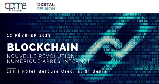 Événement sur la blockchain à La Réunion, 12 février 2019.