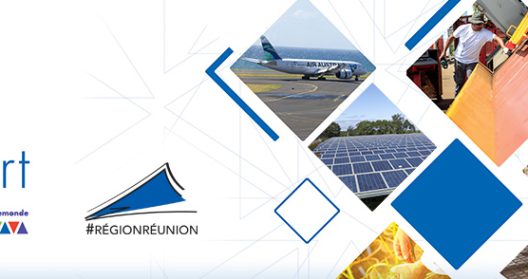 Montage d'images représentant l'exportation et le logo de la Maison de l'Export.