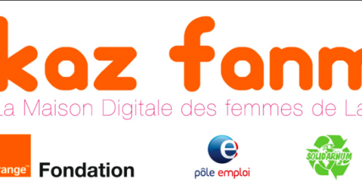 Kaz Fanmbrik: La Maison Digitale des femmes de La Réunion, avec logos de partenaires.