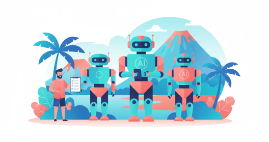Dirigeant de TPE r&eacute;unionnaise comparant trois assistants d'intelligence artificielle sur son ordinateur portable