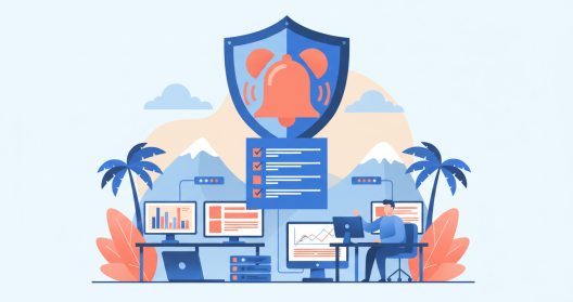 Illustration d'une &eacute;quipe de PME r&eacute;unionnaise r&eacute;agissant &agrave; une alerte de cyberattaque sur ses &eacute;crans