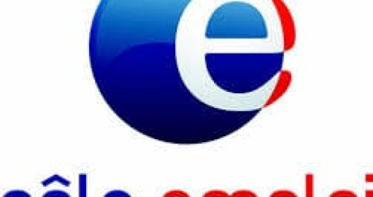 Logo de Pôle Emploi avec un "e" stylisé.