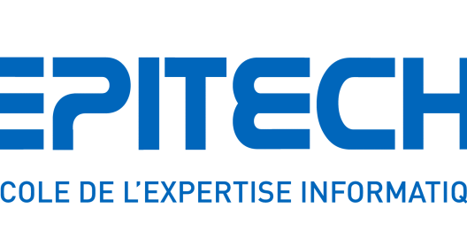 Logo d'Epitech avec slogan "L'école de l'expertise informatique".